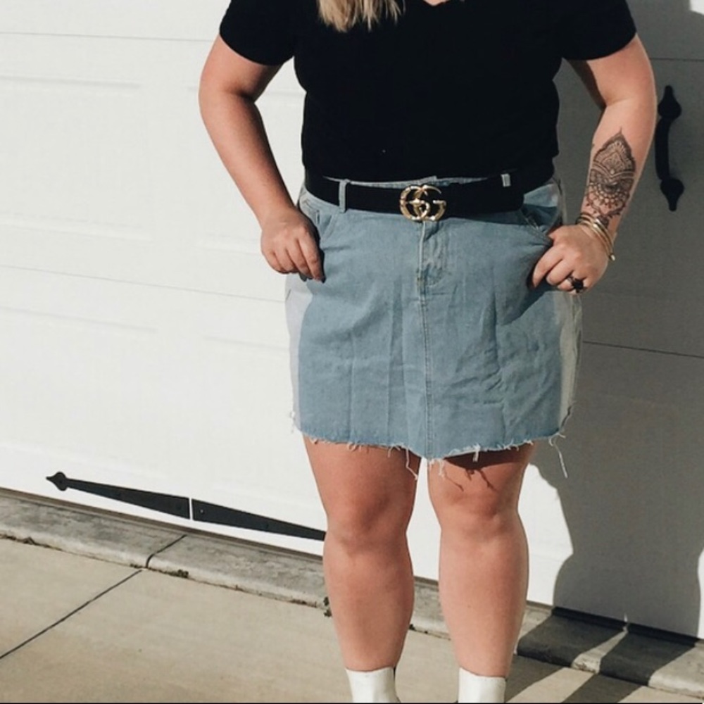 SHEIN denim skirt